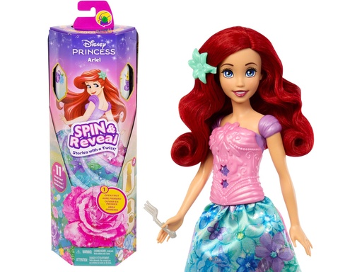 [LJ9665] Mattel Disney Princess - Spin & Reveal - Poupée Ariel avec accessoires