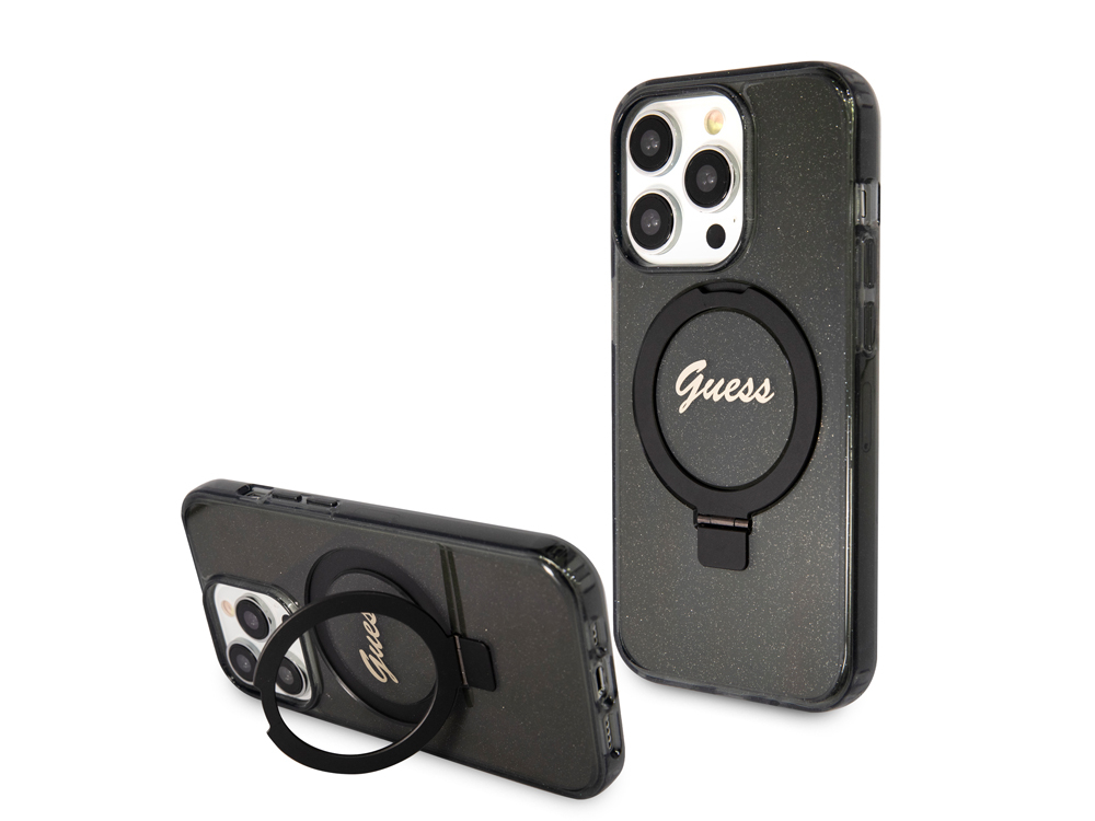 Coque Guess TPU Ring Stand Magsafe pour iPhone 15 Pro Max