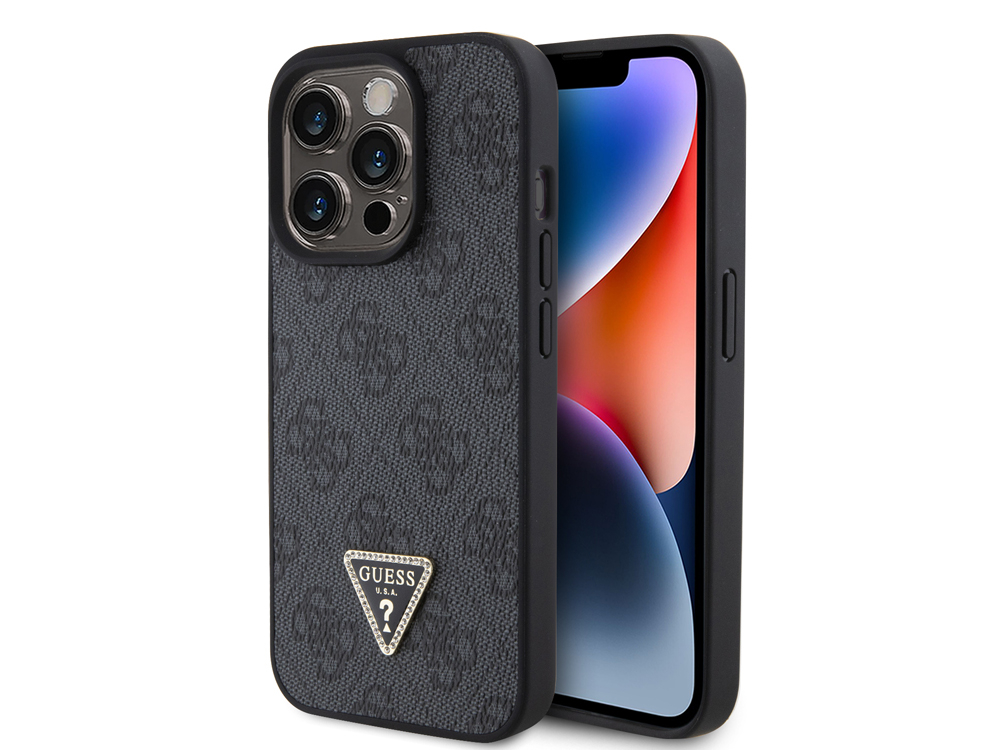 Coque Guess Triangle Strass 4G pour iPhone 15 Pro