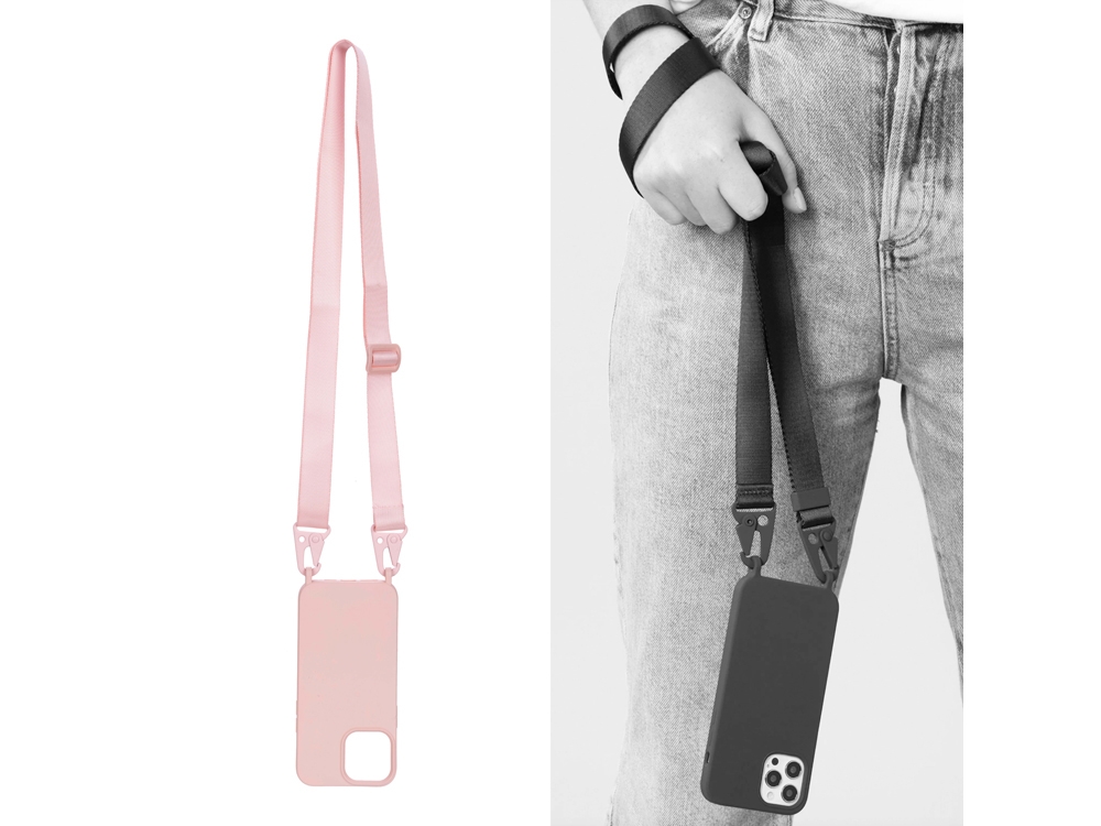 Coque avec cordon mousqueton pour iPhone 13 Pro