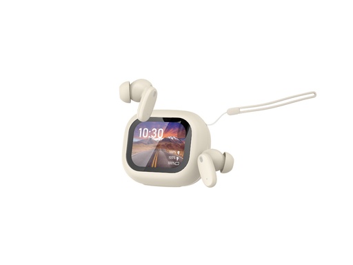[Y139] Écouteurs TWS Bolaris LCD Bluetooth 5.4 - Modèle Braga (Beige)