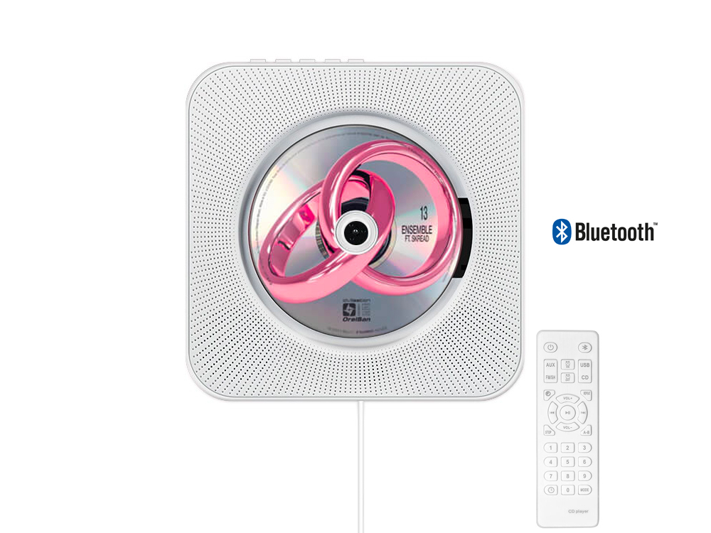 Lecteur CD mural avec fonction Bluetooth et télécommande Bolaris - Modèle Cancale