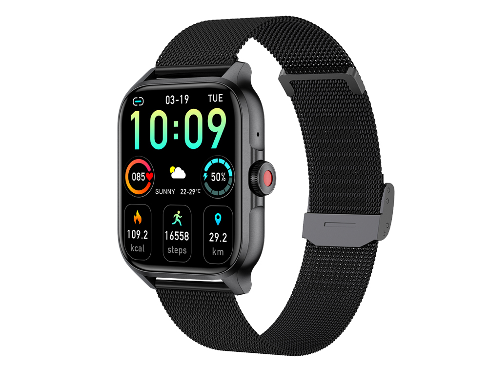 Montre connectée Eko - Modèle Lumos - Coloris Noir (Bracelet Milanais en acier inoxydable)