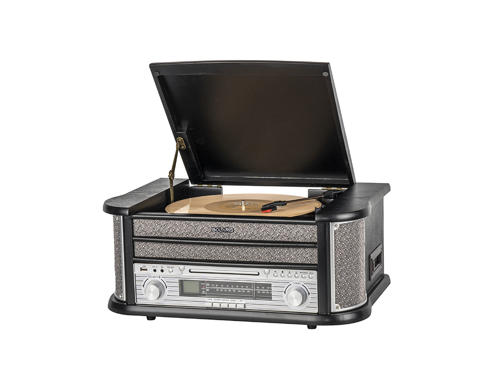 Platine vinyle Bolaris Bluetooth CD K7 AM / FM 5 W - Modèle Cambridge