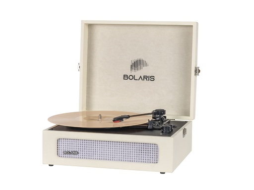 [Y003] Platine vinyle Bolaris Bluetooth 6 W - Modèle Brasilia (Beige)