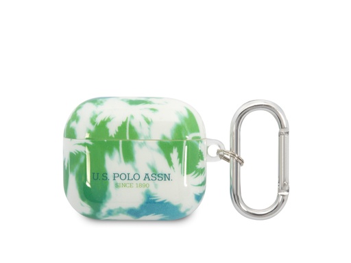 [H0166] Protection U.S Polo ASSN. Palm pour Airpods 3 - Verte et (Bleu)