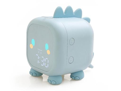 [TK040] Réveil animé rétroéclairé - Modèle Mon Petit Dino (Bleu)