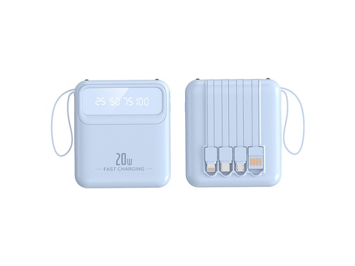 [FFE636] Powerbank 10000 mAh - Modèle Compact (Bleu)