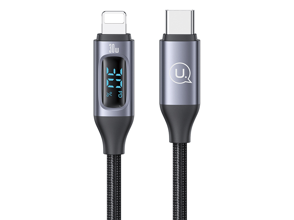 Câble de chargement 30W Type-C à Lightning 1.2m - Modèle Display BD