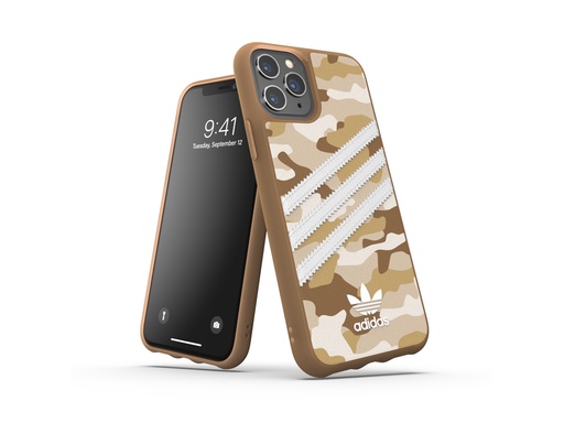[SX1390] Coque Adidas Originals 3 Stripes Camo pour iPhone 11 Pro (Marron)