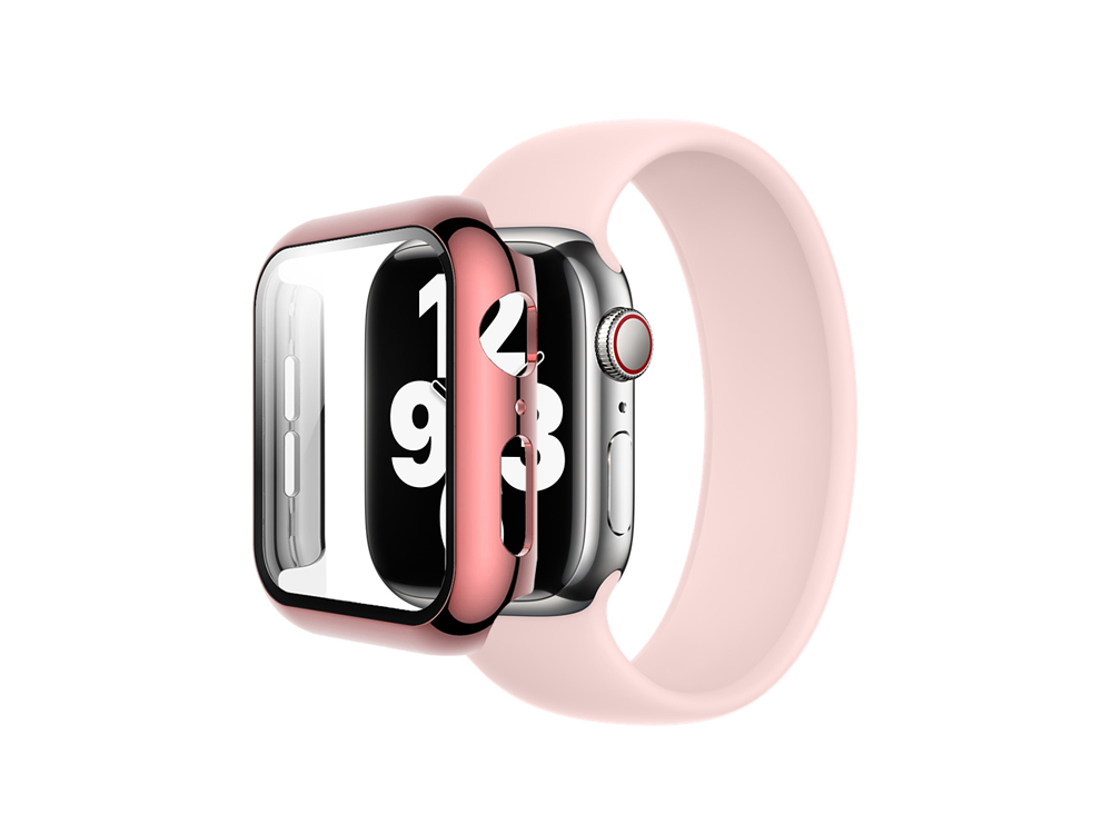Coque de protection intégrale avec verre trempé pour Apple Watch 41mm