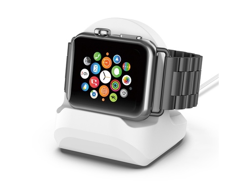 [TTE794] Socle de chargement silicone pour Apple Watch (Blanc)