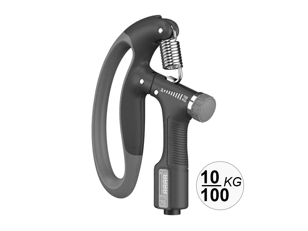Pince de musculation à résistance réglable 10-100KG avec compteur