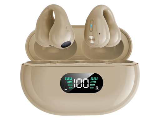 [Y051] Écouteurs TWS Bolaris Ergonomiques Bluetooth 5.3  - Modèle Pittsburgh (Beige)