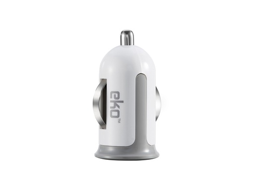 [EKO-0381] Chargeur voiture USB universel 1A (Blanc)