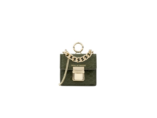 [ID1623] Mini sac IDEAL OF SWEDEN pour AirPods - Modèle Cleo (Green Snake)