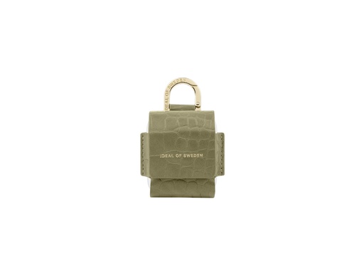 [ID8622] Mini sac IDEAL OF SWEDEN pour AirPods 1 et 2 - Modèle Flo (Sage Croco)