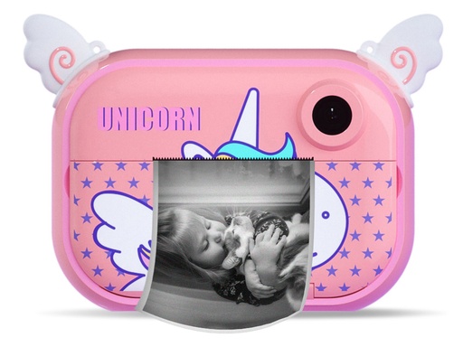 [TK017] Appareil photo Wifi numérique enfant avec impression instantanée - Modèle Zoo Family (Licorne)