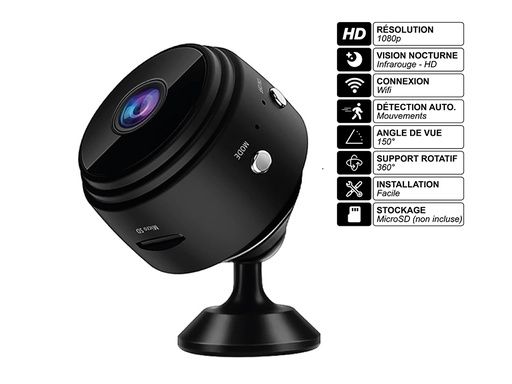 [FFE628] Mini caméra espion 1080p Wifi (Xspy)