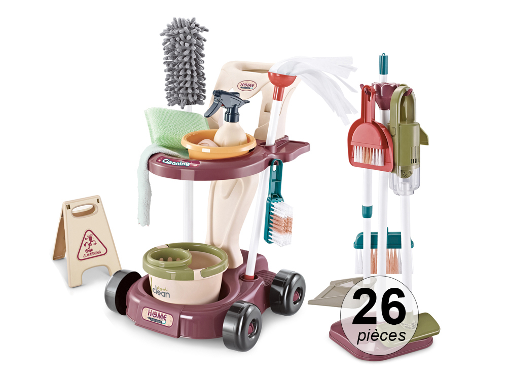 Chariot d'entretien ménager enfant