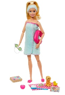Barbie Poupée avec chiot et 9 accessoires - Séance au SPA