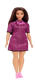 [LJ2047] Barbie Fashionistas - Ensemble robe à carreaux et baskets roses