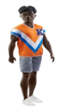 Barbie Ken Fashionistas - Cheveux bruns nattés et T-shirt orange