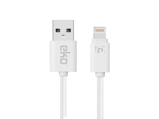 [EKO-0595] Câble de charge et synchronisation lightning - Blanc