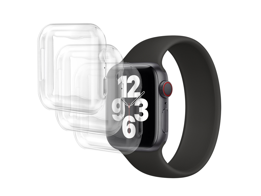 Lot de 3 coques en TPU de protection pour Apple Watch 38mm