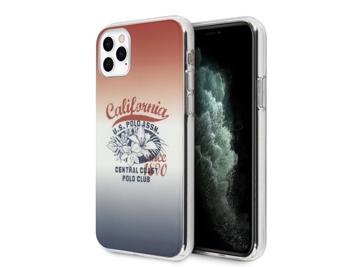 [H6437] Coque U.S Polo ASSN. California Central Coast pour iPhone 11 Pro - Bleue et Rouge