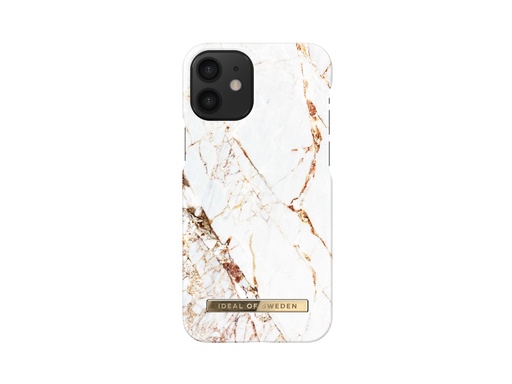 [ID0328] Coque Ideal of Sweden Fashion Carrara Gold pour iPhone 12 Mini - Or/Blanche