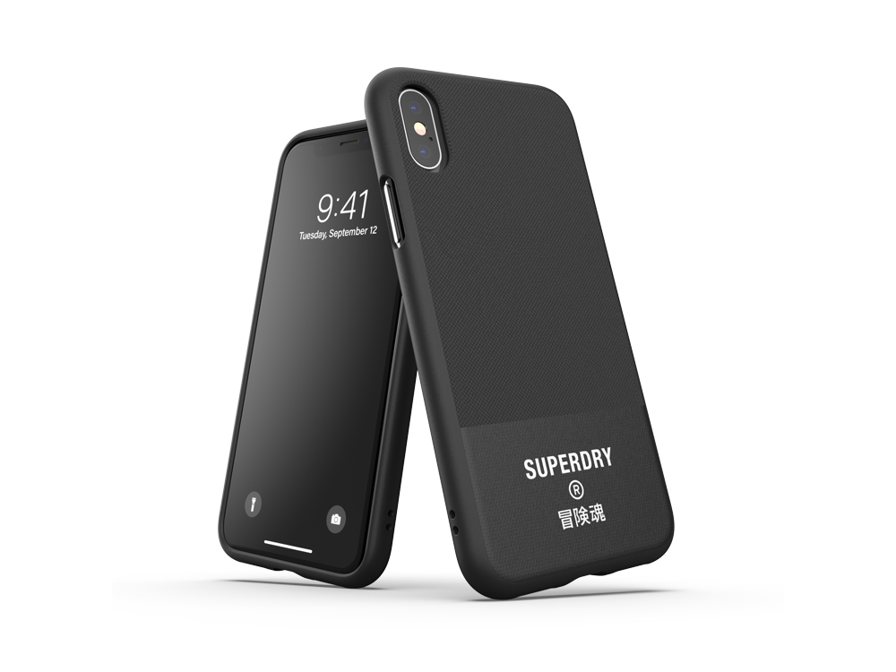 Coque Superdry Canvas pour iPhone X et iPhone XS - Noire