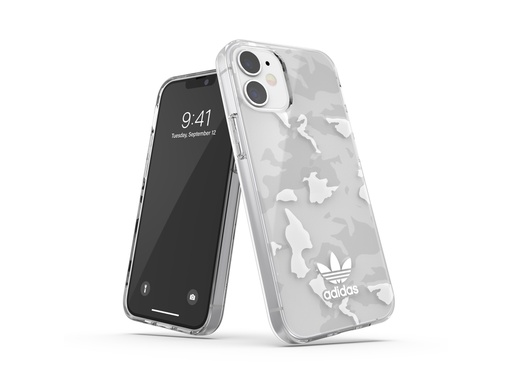 [SX7438] Coque Adidas Originals Camo Trefoil pour iPhone 12 Mini - Blanche