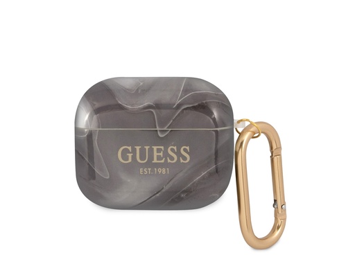 [H0164] Protection Guess Cover New Marble pour Airpods 3 - Noire