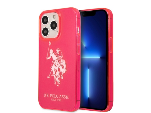 [H9968] Coque U.S Polo ASSN. Big Horse pour iPhone 13 Pro Max - Rose