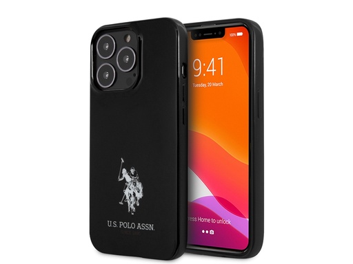 [H9630] Coque U.S Polo ASSN. Mini Horse pour iPhone 13 Pro - Noire