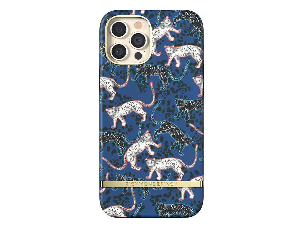 Coque Richmond&Finch Blue Leopard pour iPhone 12 Pro Max