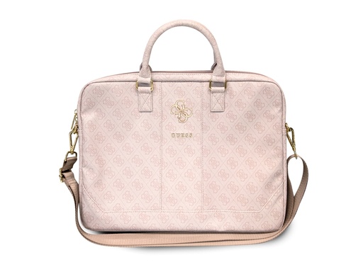[H5344] Sac d'ordinateur 16'' Guess - Modèle 4G - Rose