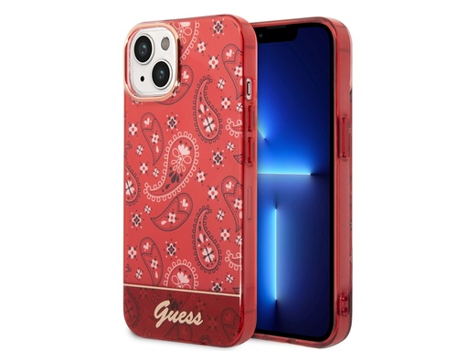 [H4051] Coque Guess TPU Bandana pour iPhone 14 Plus - Rouge