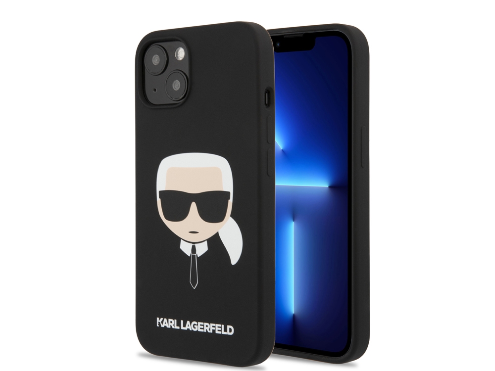 Coque Karl Lagerfeld Silicone Karl’s Head pour iPhone 14 - Noire