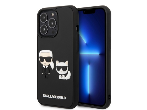 [H9638] Coque Karl Lagerfeld 3D Rubber Karl & Choupette pour iPhone 13 Pro Max