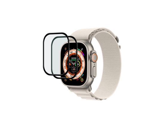 [TTE927] Lot de 2 protections en verre trempé incurvé pour Apple Watch Ultra 49mm
