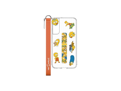 [BR6343] Pack dragonne avec autocollants et socle The Simpsons compatible coque Stand Samsung