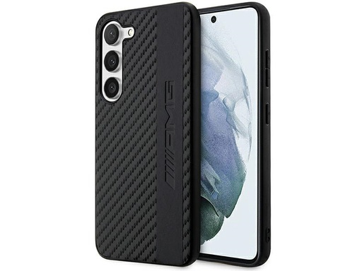 [H3094] Coque Mercedes AMG en cuir synthétique effet carbone pour Samsung Galaxy S23