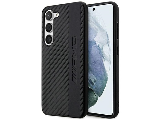[H3100] Coque Mercedes AMG en cuir synthétique effet carbone pour Samsung Galaxy S23+