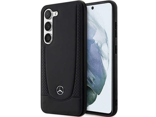 [H3391] Coque Mercedes en cuir véritable pour Samsung Galaxy S23