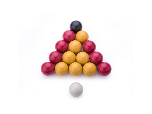 [B087] Lot de 16 billes de billard Ø 50.8 mm en résine pour jeu anglais 8 pool