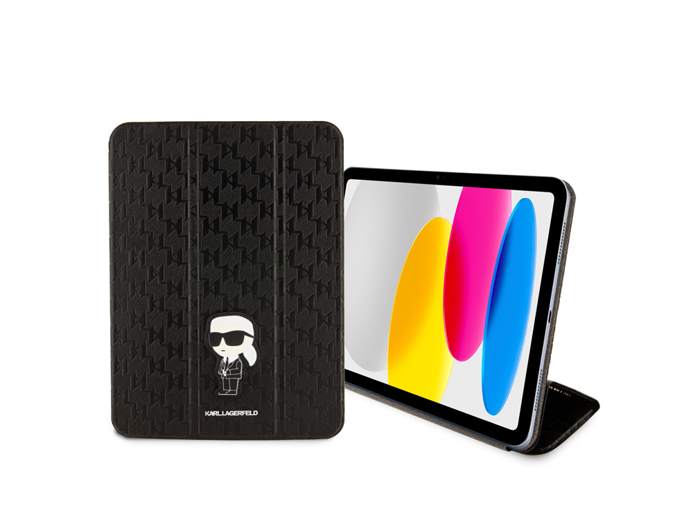 Etui Karl Lagerfeld Saffiano Folio Ikonik Karl NFT pour iPad 10,9 pouces 2022