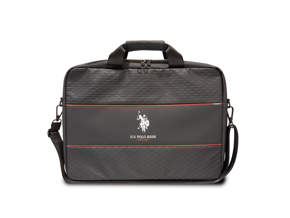 Sac d'ordinateur 15’’ U.S. Polo - Modèle Middle Stripe - Noir