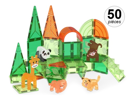 [TK308] Jeu de construction magnétique - 50 pcs - Modèle Jungle